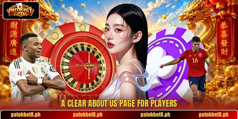 A clear about us page for players A clear about us page for players
