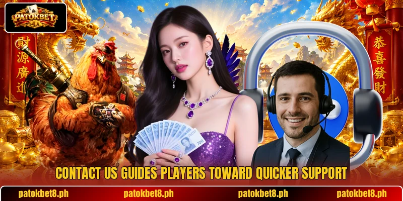 Contact us guides players toward quicker support