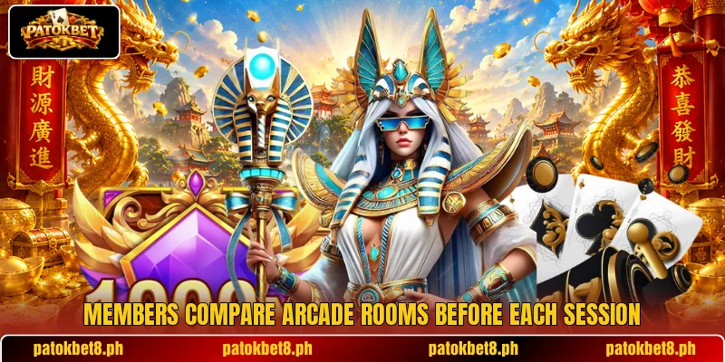 Members compare Arcade rooms before each session Members compare Arcade rooms before each session