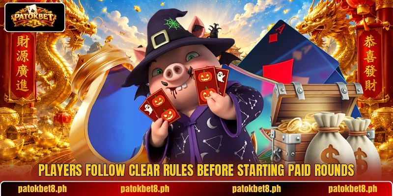 Players follow clear rules before starting paid rounds