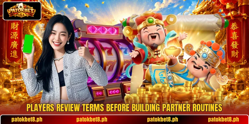 Players review terms before building partner routines