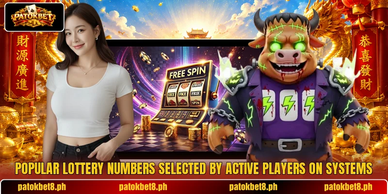 Popular lottery numbers selected by active players on systems Popular lottery numbers selected by active players on systems