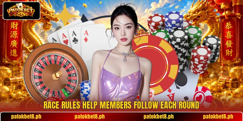 Race rules help members follow each round Race rules help members follow each round
