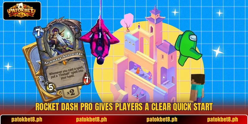 Rocket Dash Pro gives players a clear quick start